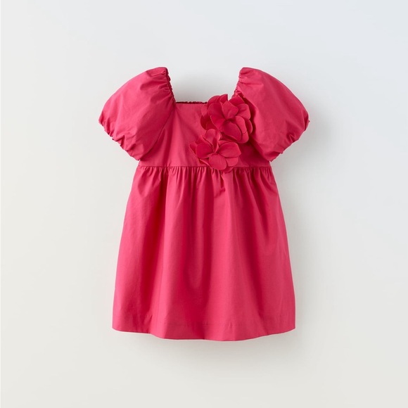 Zara Other - Zara 3D Floral Dress Size:9-12 months| color: Hot Pink
